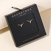 Long Horn Earrings - Gold